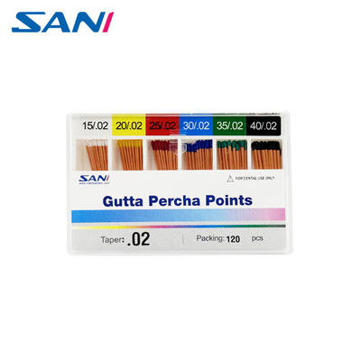 Οδοντιατρική ενδοδοντική Gutta Percha Points Taper 02/04/06/F1-F5