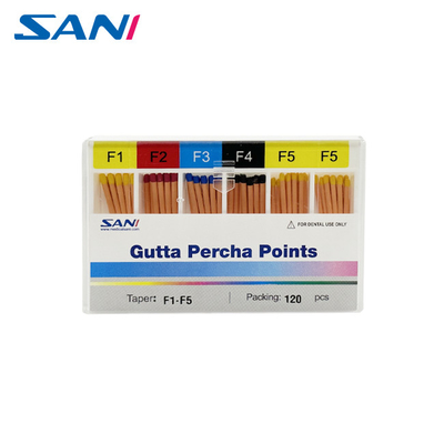 Οδοντιατρική ενδοδοντική Gutta Percha Points Taper 02/04/06/F1-F5 Με πιστοποιητικό CE